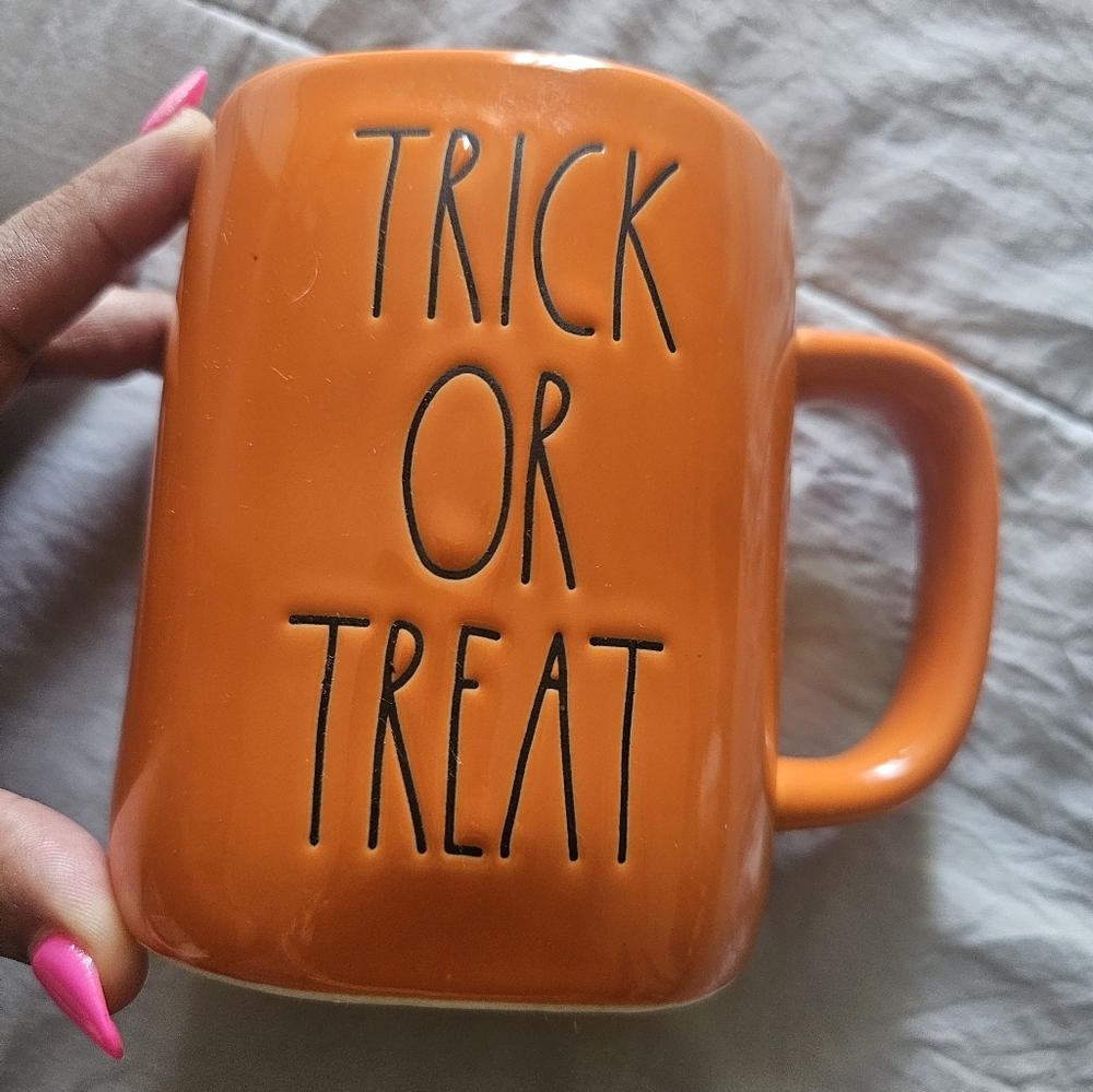 RAE DUNN Orange Trick or Treat Mug